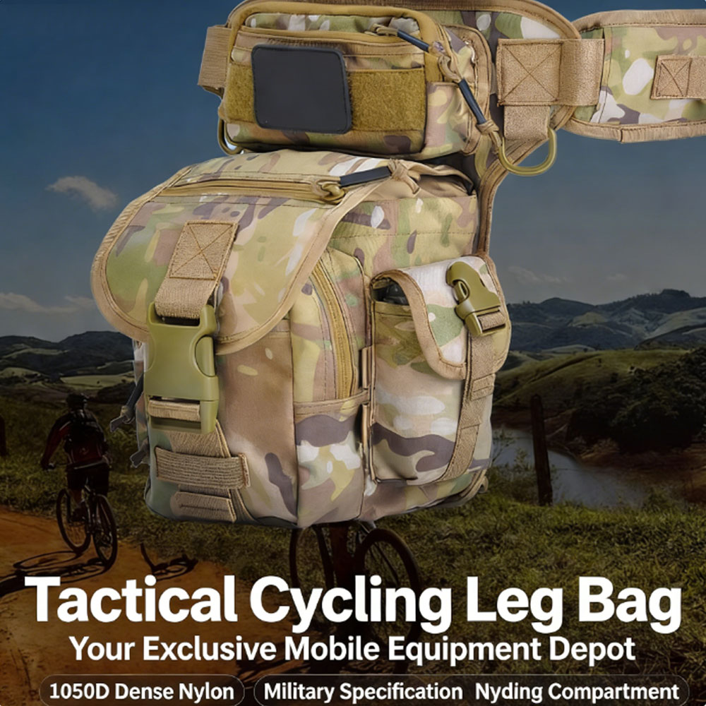 Cycling Gear Pouch - Bolsa táctica para pierna, riñonera para