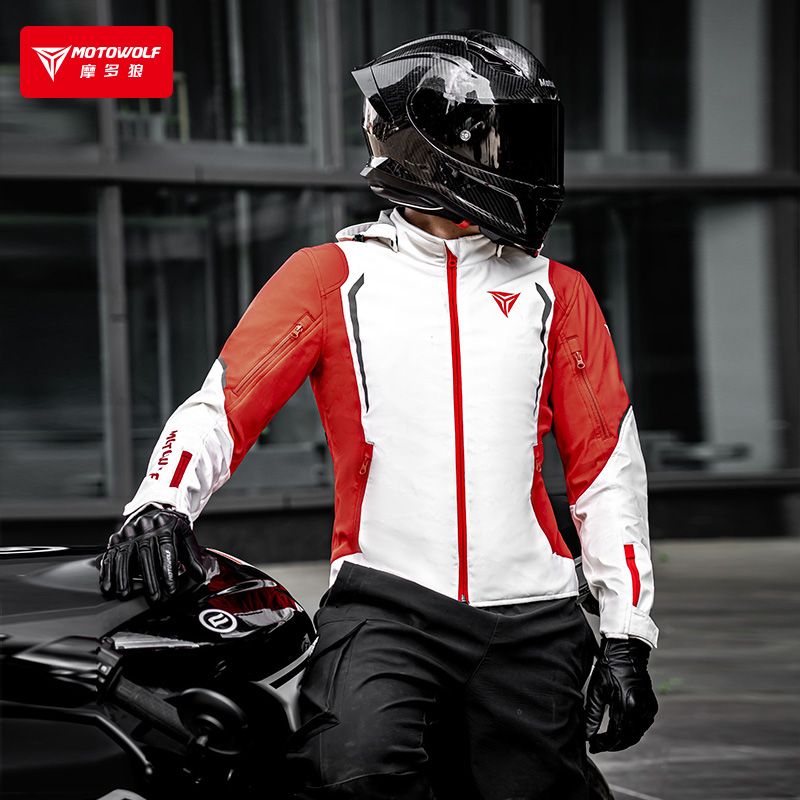 Cycling Gear Jacket - Chaqueta cortavientos MOTOWOLF para motocicleta, transpirable,