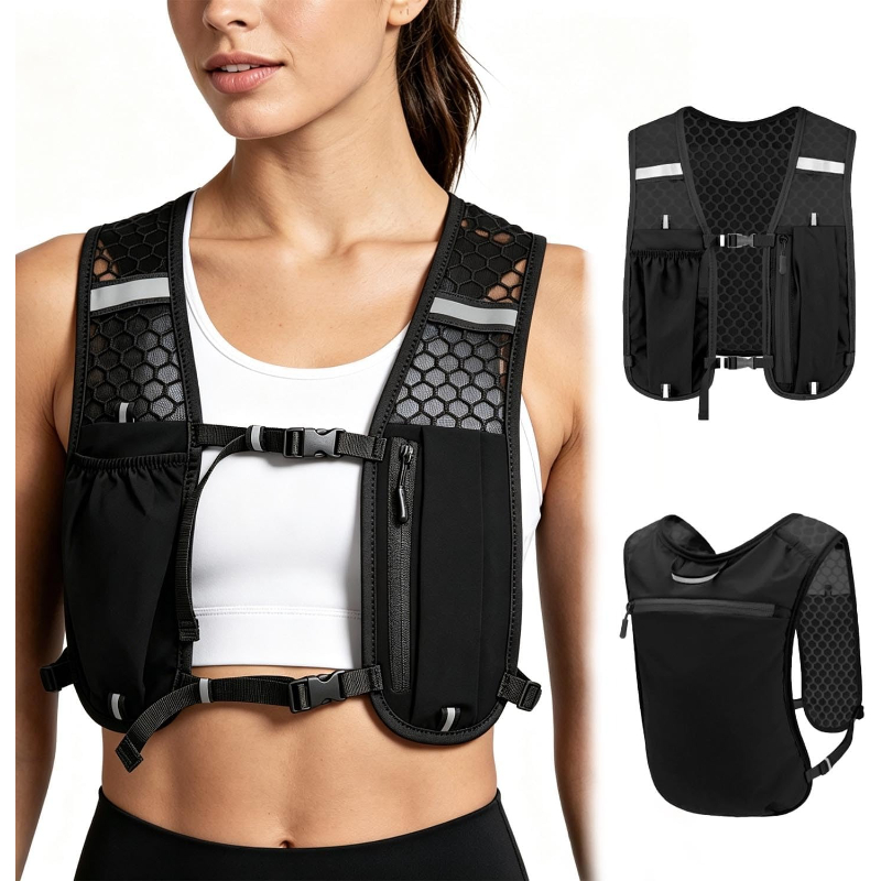 Cycling Gear Backpack - Chaleco de Hidratación WOOJACK, Mochila Ligera