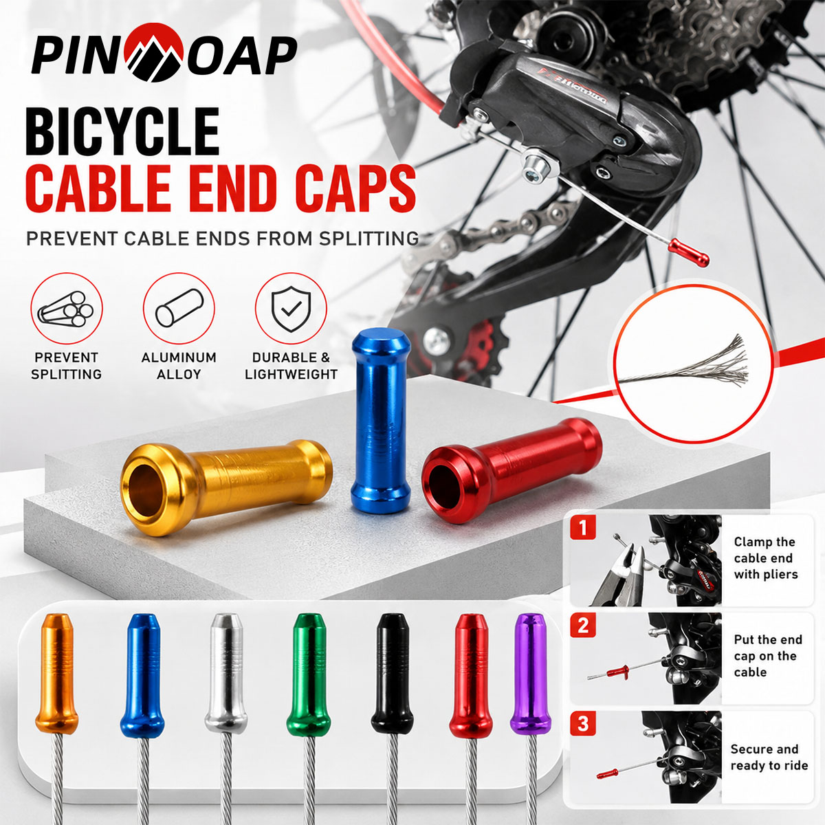 PINMOAP 100PCS Tapas de Alumin - Cycling Gear Tips reseña y precio