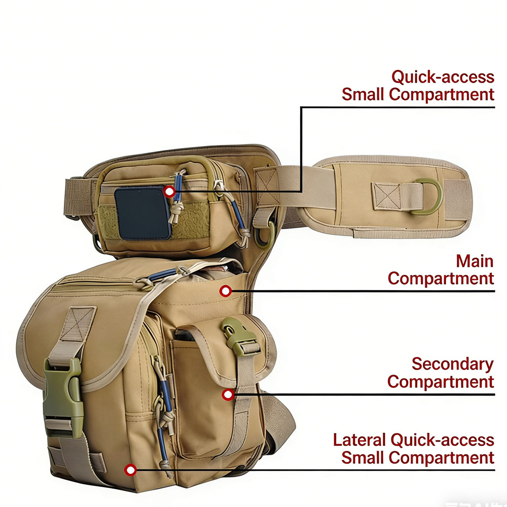 Bolsa táctica para pierna, riñ - Cycling Gear Pouch reseña y precio