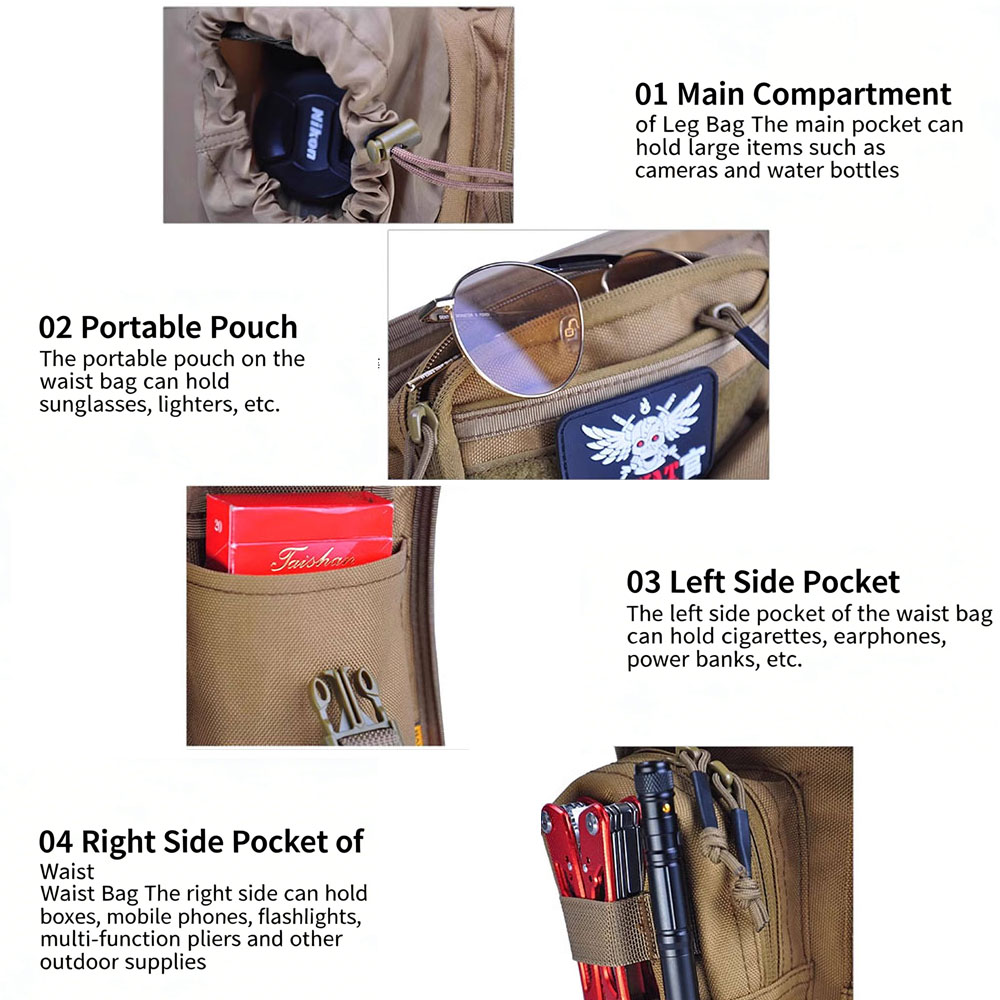 Bolsa táctica para pierna, riñ - Cycling Gear Pouch reseña y precio